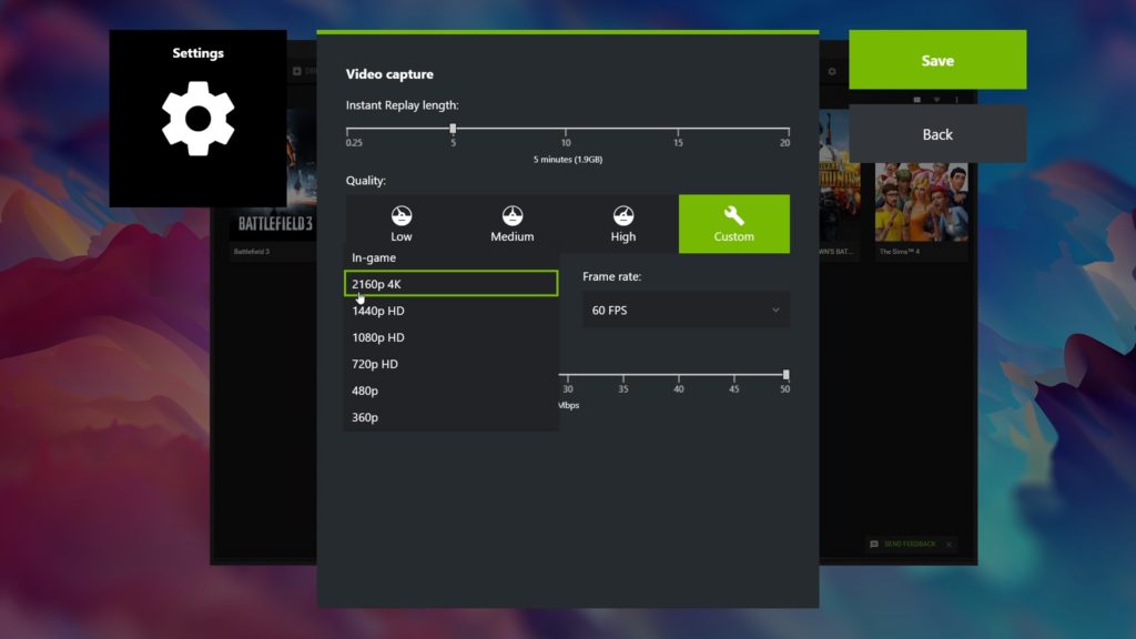 nvidia geforce screen capture